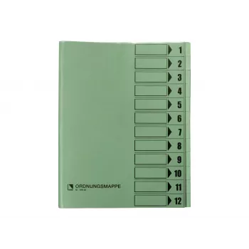 Bene järjestäjäkansio 12 lokeroa vihreä A4