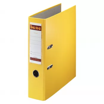 Bene 291400GE vipukansio A4 keltainen 80 mm selkä 600 arkkia lastulevy paperi/muovi laminoitu kartonki