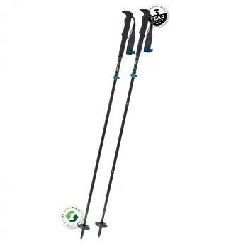 Komperdell FX L Carb Vario Approach Taitettavat vaellussauvat, 4-osainen Alu 7075-T6 ja hiili, FX Lite -taittomekanismi, Powerlock 3.0