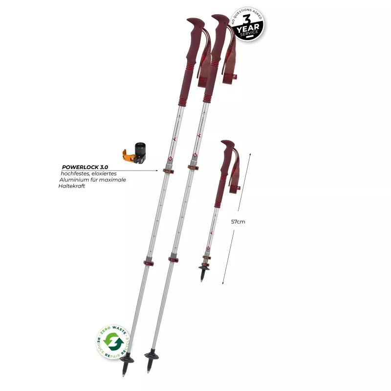 Komperdell Explorer Zero Compact Vaellussauvat - Malbec