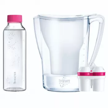 BWT AQUAlizer Home manuaalinen porevesivalmistaja 125626883 lasipullolla
