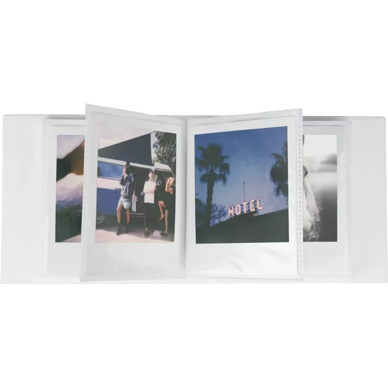 Polaroid-valokuva-albumi pieni valkoinen