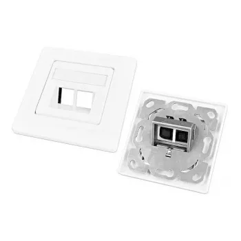 Wirewin Keystone-tyhjäkotelo 2 moduulille, uppoasennus, kytkinohjelmistoyhteensopiva, RAL9010 puhtaanvalkoinen
