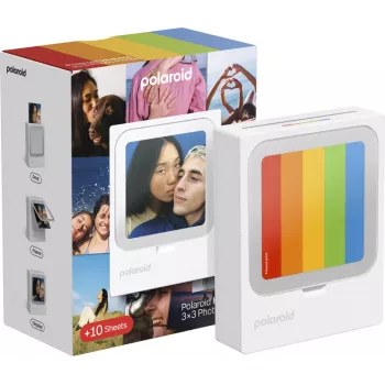 Polaroid Hi-Print 3x3 kannettava Bluetooth-valokuvatulostin + 10 arkin kasetti