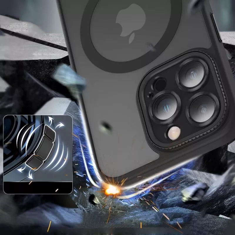 TECH-PROTECT MAGMAT CAM+ MagSafe -kotelo Apple iPhone 15 Pro, matta musta