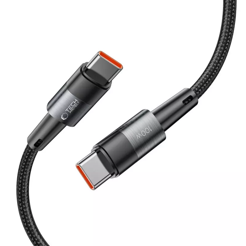 TECH-PROTECT ULTRABOOST USB-C - USB-C -kaapeli PD 100W / 5A 3 m harmaa