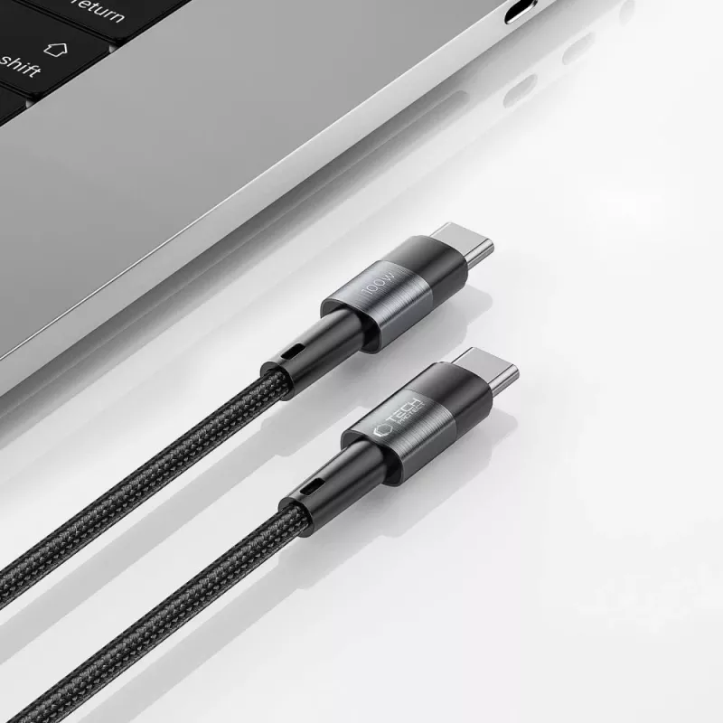 TECH-PROTECT ULTRABOOST USB-C - USB-C -kaapeli PD 100W / 5A 3 m harmaa
