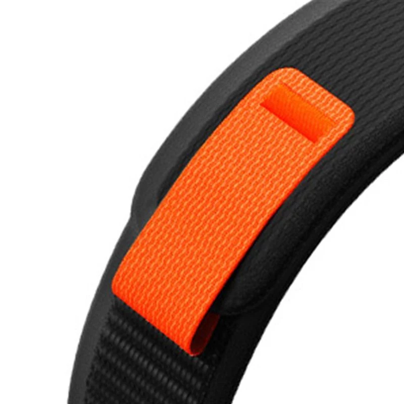 TECH-PROTECT nyloninen kelloranneke Garmin Fenix 5 / 6 / 6 Pro / 7 – musta/oranssi