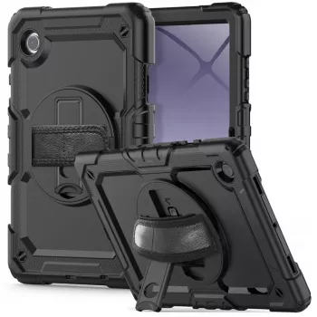 Tech-Protect Solid360 -kotelo Samsung Galaxy Tab A9+/A11+ PLUS 11,0 X210/X215/X216/X230/X235/X236, musta