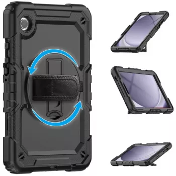 Tech-Protect Solid360 -kotelo Samsung Galaxy Tab A9+/A11+ PLUS 11,0 X210/X215/X216/X230/X235/X236, musta