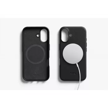 Bellroy Leather Case iPhone 16:lle, musta