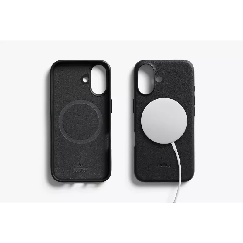 Bellroy Leather Case iPhone 16:lle, musta