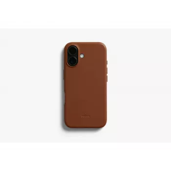 Bellroy Leather Case iPhone 16:lle, ruskea