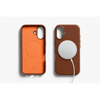 Bellroy Leather Case iPhone 16:lle, ruskea