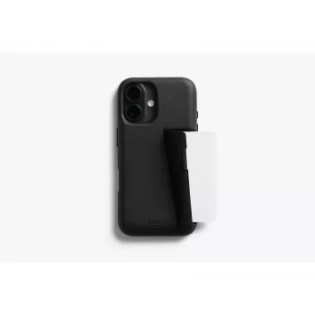 Bellroy Leather Card Case iPhone 16:lle, musta
