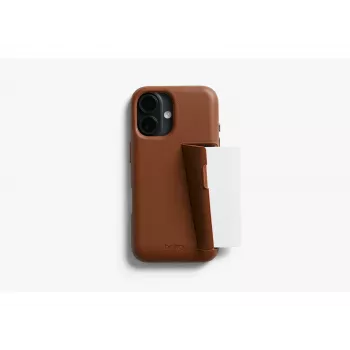 Bellroy Leather Card Case iPhone 16 Plus:lle, ruskea