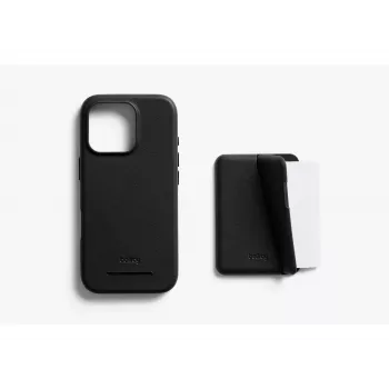 Bellroy Leather Case with Magnetic Wallet iPhone 16 Pro:lle, musta