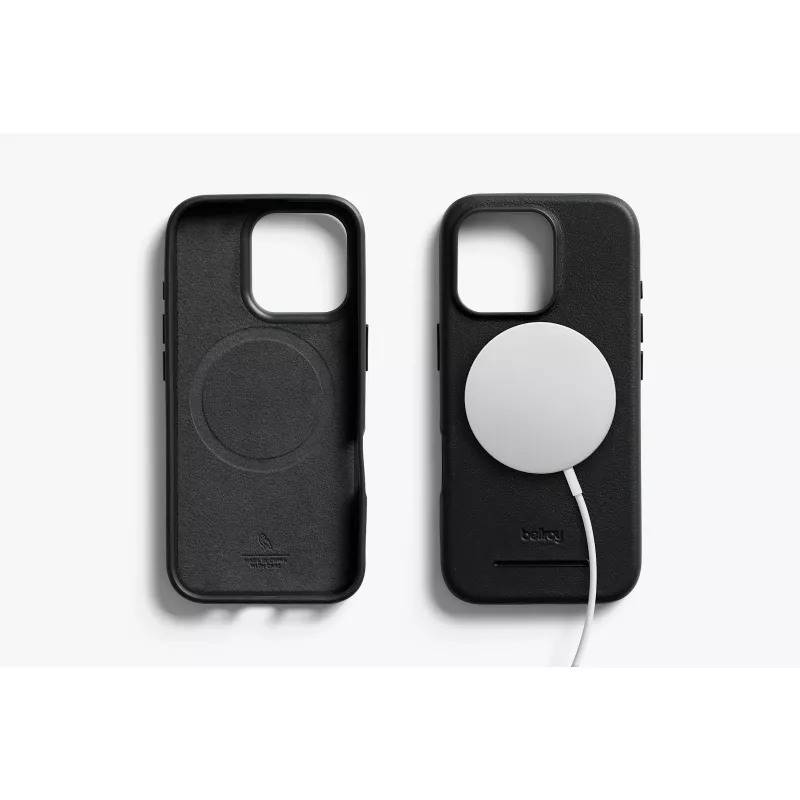 Bellroy Leather Case with Magnetic Wallet iPhone 16 Pro:lle, musta