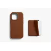 Bellroy Leather Case with Magnetic Wallet for iPhone 16 Pro, ruskea
