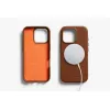 Bellroy Leather Case with Magnetic Wallet for iPhone 16 Pro, ruskea