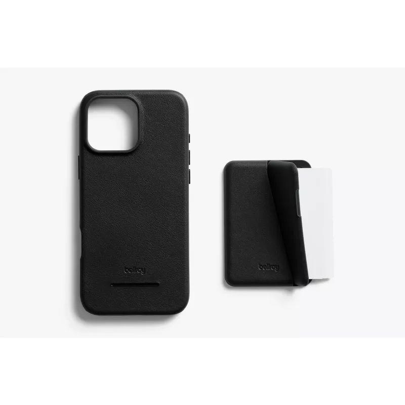 Bellroy Leather Case with Magnetic Wallet for iPhone 16 Pro Max, musta