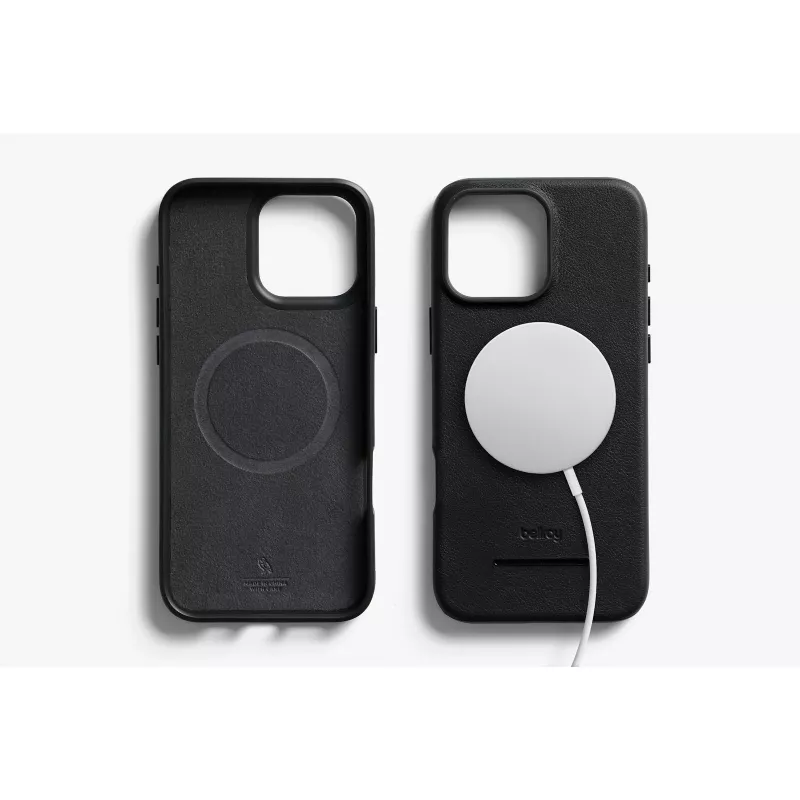 Bellroy Leather Case with Magnetic Wallet for iPhone 16 Pro Max, musta