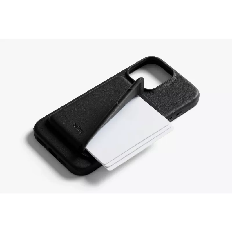 Bellroy Leather Case with Magnetic Wallet for iPhone 16 Pro Max, musta