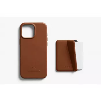 Bellroy nahkakotelo Magnetic Wallet -lompakolla iPhone 16 Pro Max:lle, ruskea
