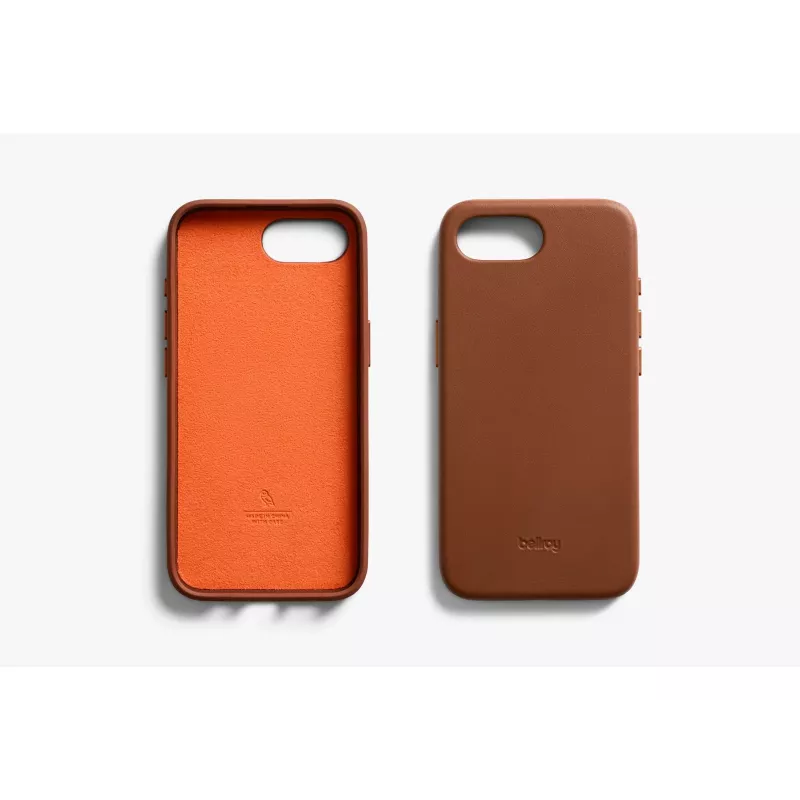 Bellroy Leather Case iPhone 16e:lle, ruskea