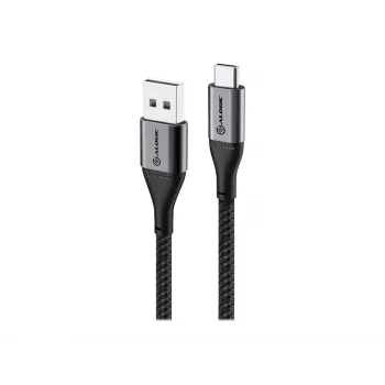 ALOGIC Super Ultra USB-C - USB-A -kaapeli 1m musta