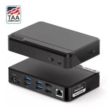 ALOGIC Universal Twin HD -telakointiasema - USB-C ja USB-A - musta