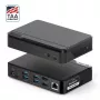 ALOGIC Universal Twin HD -telakointiasema - USB-C ja USB-A - musta