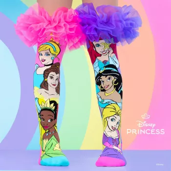 MADMIA Disney Princess 3D -polvisukat tytöille - 1 pari - lasten kengänkoko US 10-3