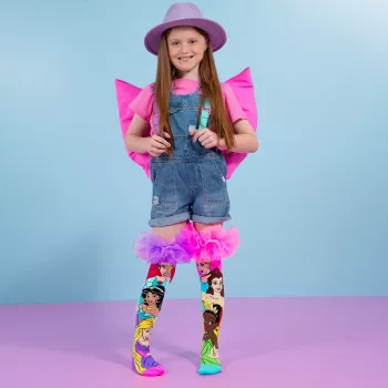 MADMIA Disney Princess 3D -polvisukat tytöille - 1 pari - lasten kengänkoko US 10-3