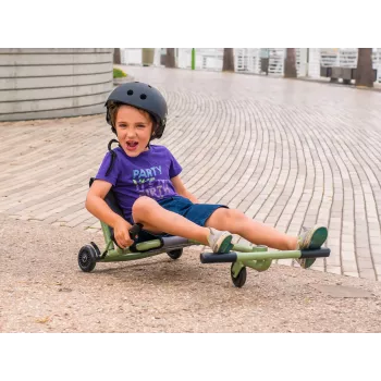 EzyRoller Classic jalkakäyttöinen go-kart lapsille 3-12 vuotta, musta