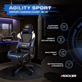 X Rocker Agility eSports -pelituoli sininen/musta