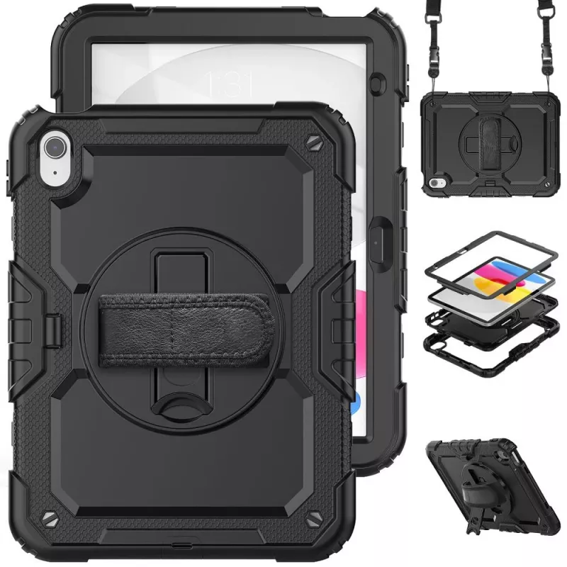 Tech-Protect Solid360 iPad 10,9 10. sukupolvi (2022) / iPad 11 11. sukupolvi (2025) musta