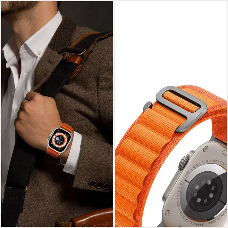 TECH-PROTECT NYLON PRO APPLE WATCH 4 / 5 / 6 / 7 / 8 / SE / ULTRA (42 / 44 / 45 / 49 MM) MILITARY GREEN