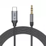 TECH-PROTECT ULTRABOOST USB-C - 3,5 mm miniliitin audiokaapeli 100 cm musta