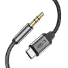 TECH-PROTECT ULTRABOOST USB-C - 3,5 mm miniliitin audiokaapeli 100 cm musta