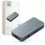 TECH-PROTECT V6-HUB 4in1-sovitin, harmaa