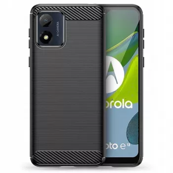 TECH-PROTECT -kotelo Motorola Moto E13:lle, TPU Carbon, musta
