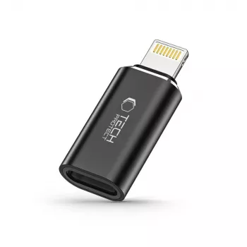 TECH-PROTECT ULTRABOOST -sovitin Lightning–USB-C, musta