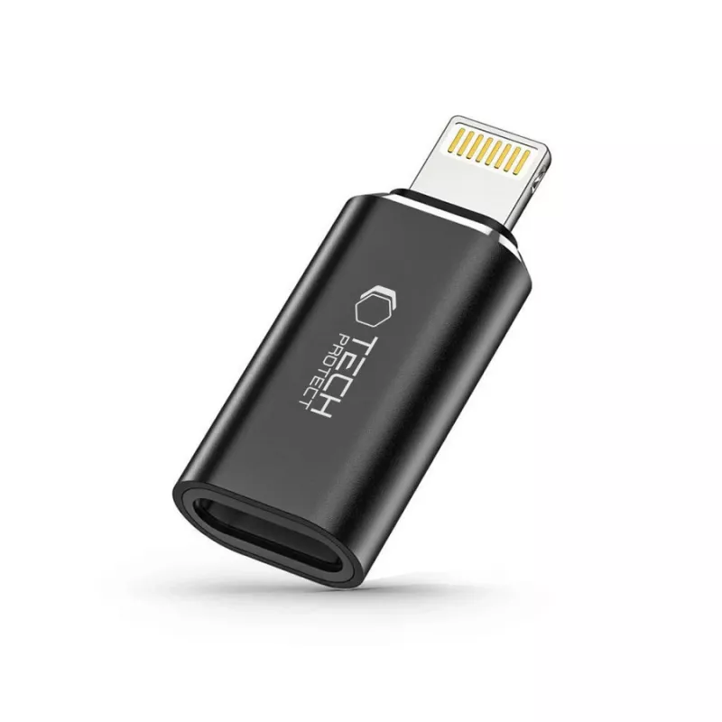 TECH-PROTECT ULTRABOOST -sovitin Lightning–USB-C, musta