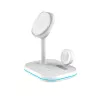 TECH-PROTECT QI15W-A27 3IN1 magneettinen MagSafe-langaton laturi, valkoinen