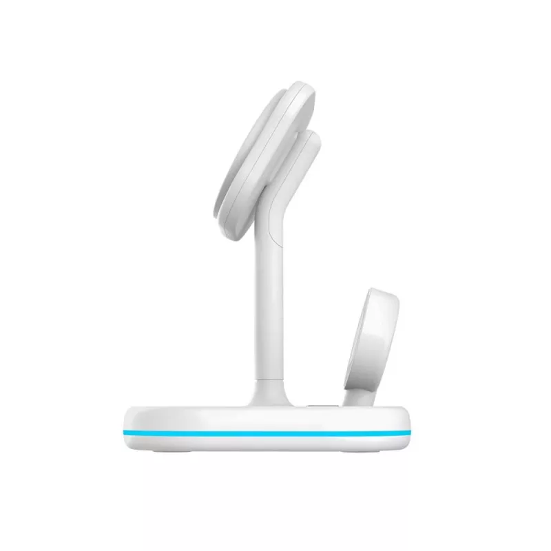 TECH-PROTECT QI15W-A27 3IN1 magneettinen MagSafe-langaton laturi, valkoinen