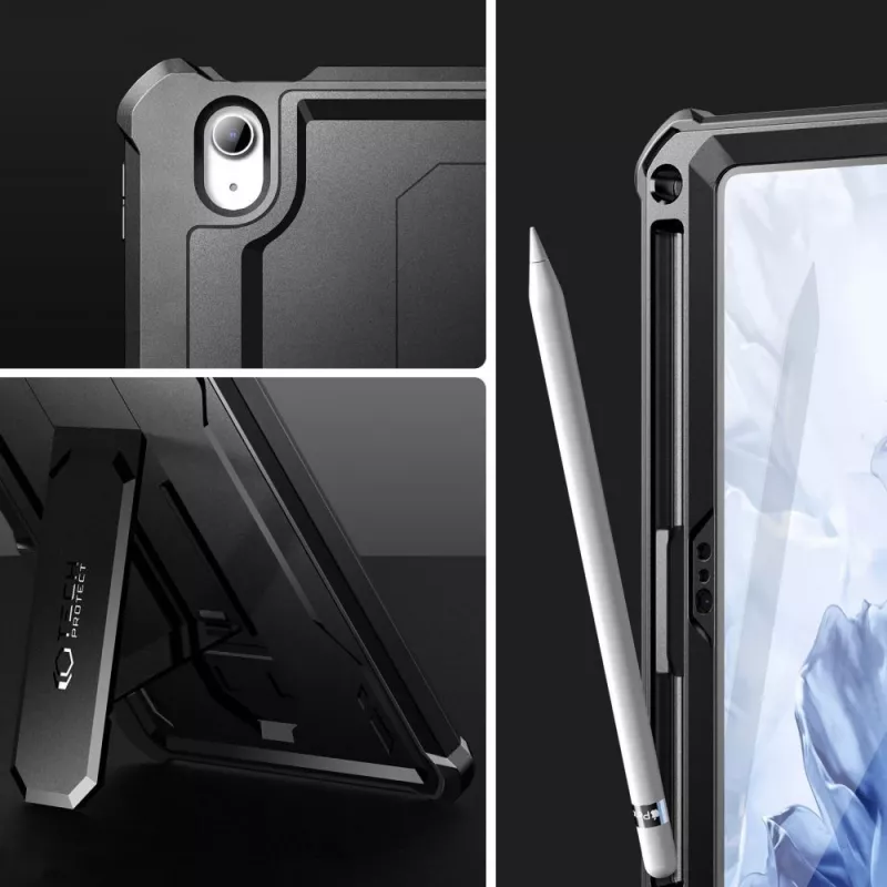 Tech-Protect Kevlar Pro -suojakotelo iPad 10.9 (10th Gen, 2022) / iPad 11 (2025) -tabletille, musta