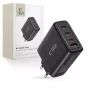 Tech-Protect NC100W-GAN 4-porttinen musta GaN-verkkolaturi 100W USB-C