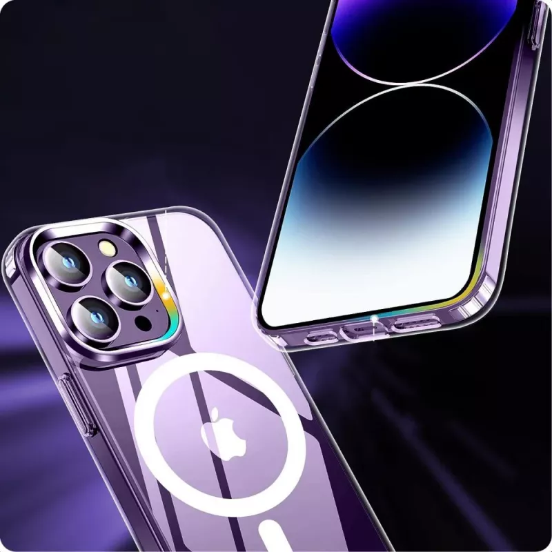 Tech-Proteckt Flexair Hybrid MagSafe -kotelo Apple iPhone 15 Pro Max -puhelimelle, läpinäkyvä