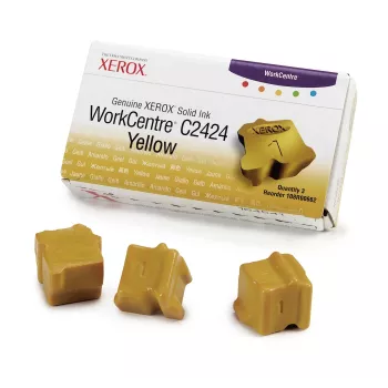 Xerox alkuperäinen Solid Ink Stick keltainen 3 kpl:n pakkaus (3400 sivua) 108R00662